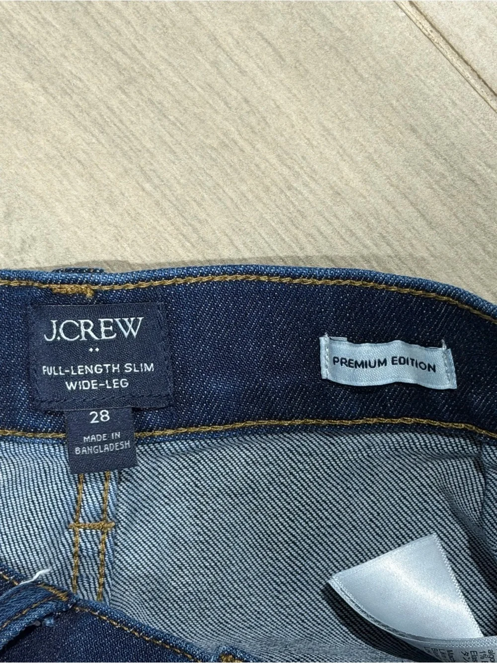 JCrew Full Length Slim Wide Leg Jeans Size 28 - Picture 4 of 5